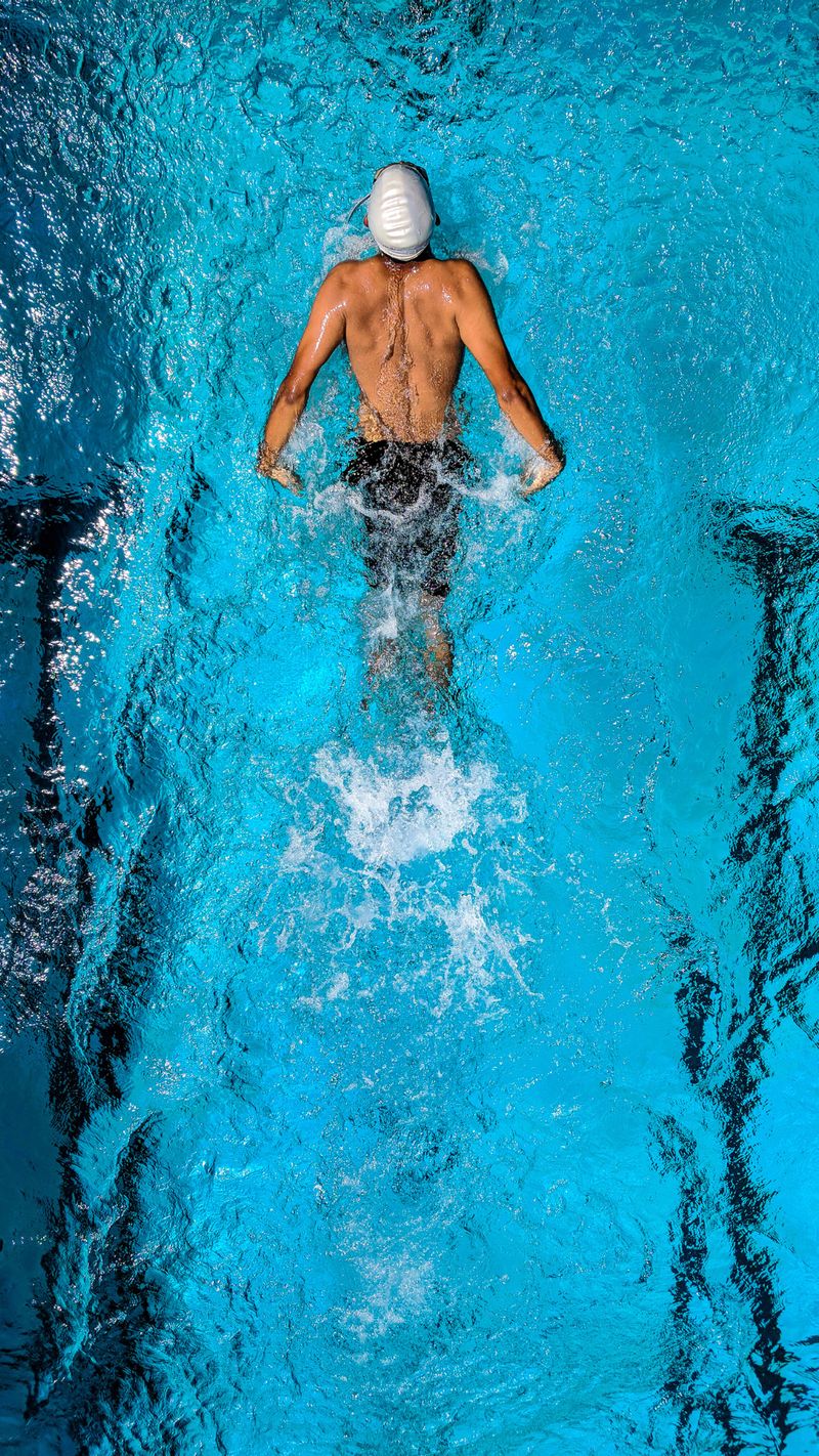 Swimming at school pool